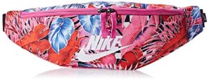 nike women's heritage hip bag one size floral pink white
