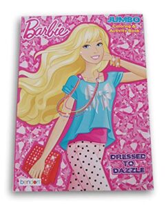 lazy days barbie dressed to dazzle coloring and activity book - 64 pages