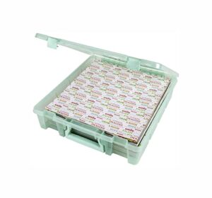 artbin 6955rj super satchel 1-compartment box, art & craft organizer, 1-pack, translucent mint