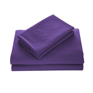 wavva bedding luxury 4-pcs bed sheets set- 1800 deep pocket, wrinkle & fade resistant (full, prism violet)