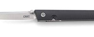 CRKT CEO EDC Folding Pocket Knife: Low Profile Gentleman's Knife, Everyday Carry, Satin Blade, IKBS Ball Bearing Pivot, Liner Lock, Glass Reinforced Fiber Handle, Deep Carry Pocket Clip 7096
