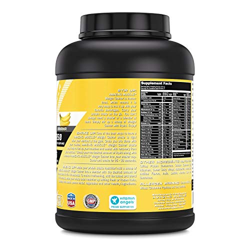 Amazing Muscle - Whey Protein Gainer - 6 Lb - Supports Lean Muscle Growth & Workout Recovery (Banana)