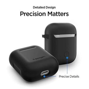 Spigen Silicone Fit Designed for Apple Airpods Case Cover for Airpods 1 & 2 [Front LED not Visible] - Black