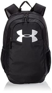 under armour adult scrimmage backpack 2.0 , black (001)/silver , one size fits all