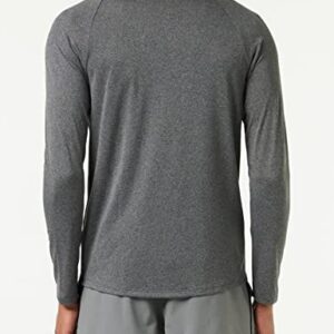 Under Armour Men's Tech 2.0 1/2 Zip-Up Long Sleeve T-Shirt , Carbon Heather (090)/Black , 3X-Large