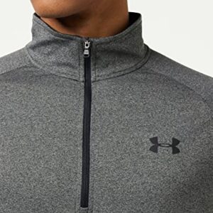 Under Armour Men's Tech 2.0 1/2 Zip-Up Long Sleeve T-Shirt , Carbon Heather (090)/Black , 3X-Large