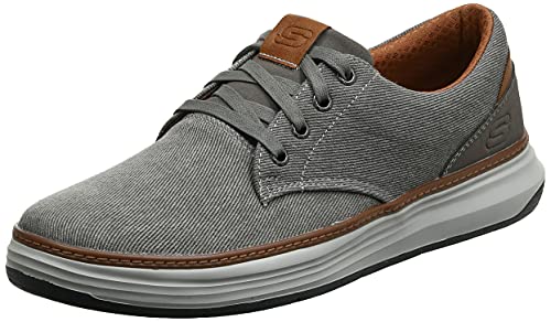 Skechers mens Skechers Men s Moreno Canvas Oxford Shoe, Beige (Tpe 578), 11 Wide US