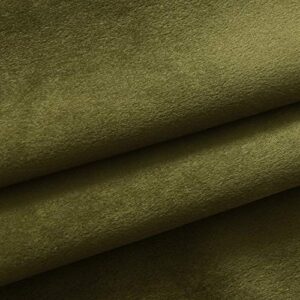 Roslyn Blackout Soft Luxury Velvet Olive Green Curtains Panels for Bedroom - Window Treatment Thermal Insulated Solid Grommet Blackout Drapes for Living Room,52Wx84L(2 Panels)