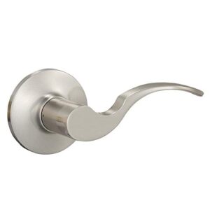 Amazon Basics TQ50S82 Shelby Door Lever, Passage, Satin Nickel