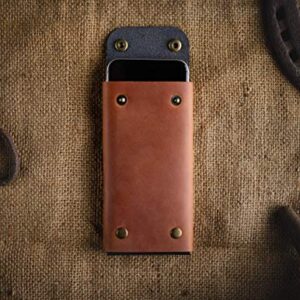 iPhone 12, 12 Pro, 12 Pro Max, 12 Mini case/wallet, Minimalist sleeve/cardholder, Brown Crazy Horse leather, iPhone SE, 11, 11 Pro, 11 Pro Max, Xr/Xs/Xs Max/8/7/6s cover/bag, Crazy Horse Craft