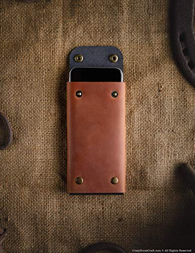 iPhone 12, 12 Pro, 12 Pro Max, 12 Mini case/wallet, Minimalist sleeve/cardholder, Brown Crazy Horse leather, iPhone SE, 11, 11 Pro, 11 Pro Max, Xr/Xs/Xs Max/8/7/6s cover/bag, Crazy Horse Craft