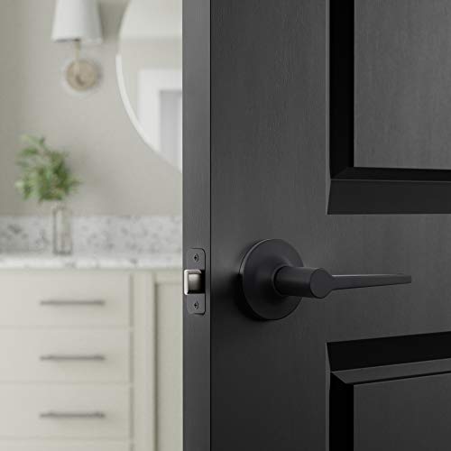 Amazon Basics Manchester Passage Door Lever, Matte Black