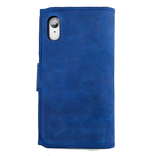 Leather iPhone XR Wallet, Magnetic Detachable Case for iPhone XR, Customized Gift, Wireless Charge, Laser Engrave, Full Grain Leather