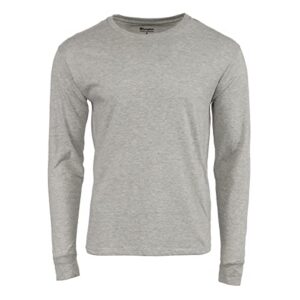 champion mens long-sleeve ringspun t-shirt (cp15) -oxford gre -2xl