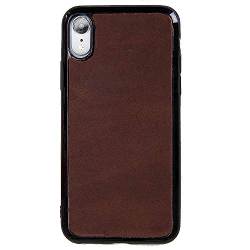 Brown Leather iPhone XR Magnetic Detachable Wallet Case, Customized Full Grain Leather Cover For iPhone XR, Wireless Charging, Laser Engrave