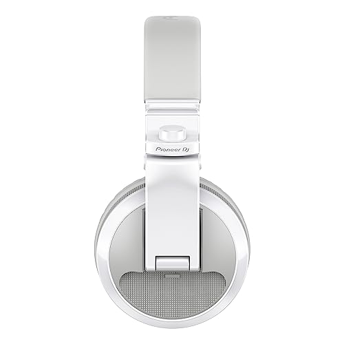 Pioneer DJ HDJ-X5BT-W - Closed-back, Bluetooth-compatible, Circumaural DJ Headphones with 40mm Drivers, 5Hz-30kHz Frequency Range, Detachable Cable, and Carry Pouch - White