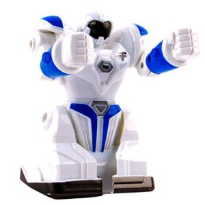 kids tech robots, lights up, battles opposite robot, easy to control & small enough to carry, suitable for ages 6+, remote controlled robots, great gift idea