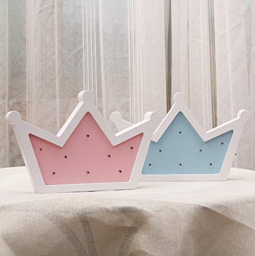 Sweet FanMuLin Crown LED Light Wall Decor, Queen Princess Kings Shaped Sign-Lighted,Crown Decor for Birthday Wedding Party, Christmas, Kids Room, Living Room Decor (Pink)