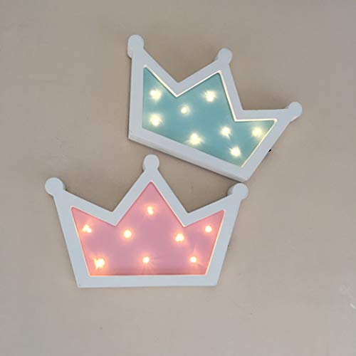 Sweet FanMuLin Crown LED Light Wall Decor, Queen Princess Kings Shaped Sign-Lighted,Crown Decor for Birthday Wedding Party, Christmas, Kids Room, Living Room Decor (Pink)