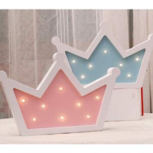 Sweet FanMuLin Crown LED Light Wall Decor, Queen Princess Kings Shaped Sign-Lighted,Crown Decor for Birthday Wedding Party, Christmas, Kids Room, Living Room Decor (Pink)