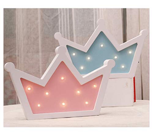 Sweet FanMuLin Crown LED Light Wall Decor, Queen Princess Kings Shaped Sign-Lighted,Crown Decor for Birthday Wedding Party, Christmas, Kids Room, Living Room Decor (Pink)