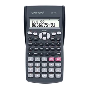 scientific calculator 2 line - for math (algebra and trigonometry), science, statistics, engineering, physics, business class, over 200 functions, with memory and replay function
