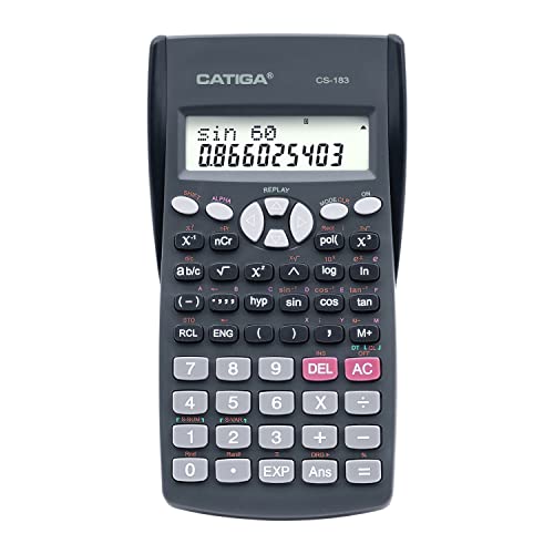 Scientific Calculator 2 Line - for Math (Algebra and Trigonometry), Science, Statistics, Engineering, Physics, Business Class, Over 200 Functions, with Memory and Replay Function