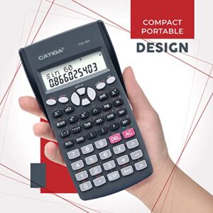 Scientific Calculator 2 Line - for Math (Algebra and Trigonometry), Science, Statistics, Engineering, Physics, Business Class, Over 200 Functions, with Memory and Replay Function