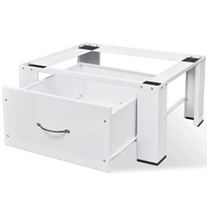 vidaxl washing machine pedestal w/ storage drawer stand raiser utility room