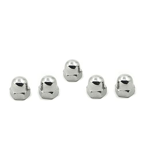 Alpha Rider 5PCS M10 Dome Acorn Cap Cover Nut 10mm x 1.25 Thread Pitch Wrench Size 16mm For Honda