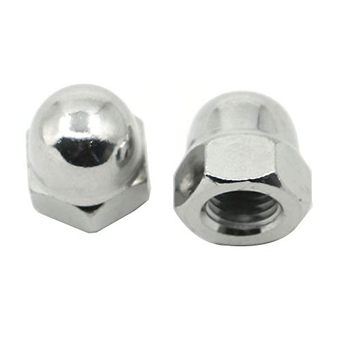 Alpha Rider 5PCS M10 Dome Acorn Cap Cover Nut 10mm x 1.25 Thread Pitch Wrench Size 16mm For Honda