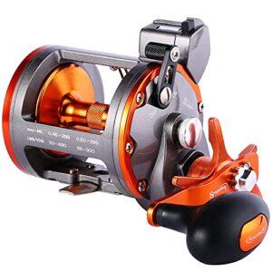 Sougayilang Line Counter Trolling Reel Conventional Level Wind Fishing Reel-Thunder LS II 3000R-Right Handed