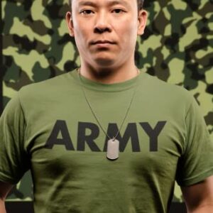 US Military Gear Army Training PT Men's T-Shirt, L, Black