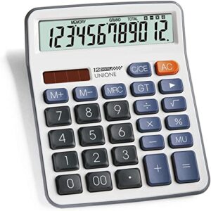 large lcd calculator, dual power desktop business, high school, unione cx-950 4.7×6inch