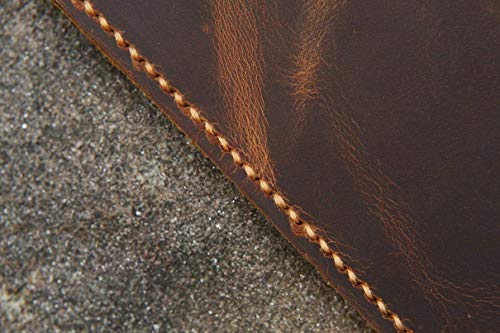 Distressed vintage brown leather iPhone14 13 12 11 Pro Max wallet case/real leather iPhone XR XS Max Wallet Case -IP005W