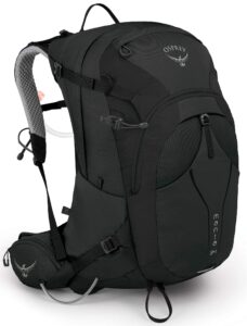 osprey manta 34l men's hiking backpack with hydraulics reservoir, black, one size