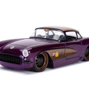 Jada Toys 1: 24 1957 Chevy Corvette W/Batgirl Figure (Blue)