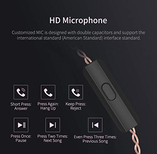 KZ ZSN Earphone with 1BA and 1DD, KZ High Fidelity in Ear Earbuds High Resolution in Ear Monitor Headphone 0.75mm 2 pin Cable, Noise Cancelling KZ Headphone (Cyan, with Mic)