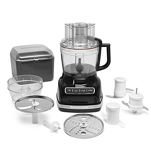 KitchenAid KFP1133OB 11-Cup Food Processor with Exact Slice System - Onyx Black (Renewed)