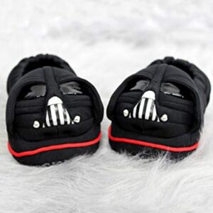 Josmo Kids Star Wars Darth Vader Toddler Boy's Plush A-Line Slippers with 3D Head (11-12 M US Little Kid, Black)