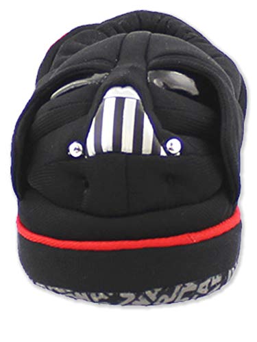 Josmo Kids Star Wars Darth Vader Toddler Boy's Plush A-Line Slippers with 3D Head (11-12 M US Little Kid, Black)