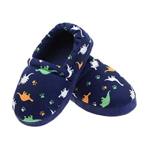 little kid dinosaur indoor wave-like slippers warm indoor slip-on slippers size 2-3 us dinosaur