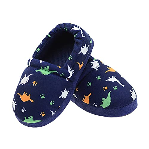 Little Kid Dinosaur Indoor Wave-Like Slippers Warm Indoor Slip-on Slippers Size 2-3 US Dinosaur