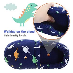 Little Kid Dinosaur Indoor Wave-Like Slippers Warm Indoor Slip-on Slippers Size 2-3 US Dinosaur