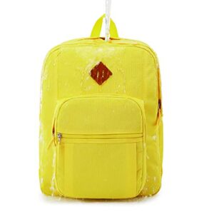 abshoo Classical Basic Womens Travel Backpack For College Men Water Resistant Bookbag (Yellow)