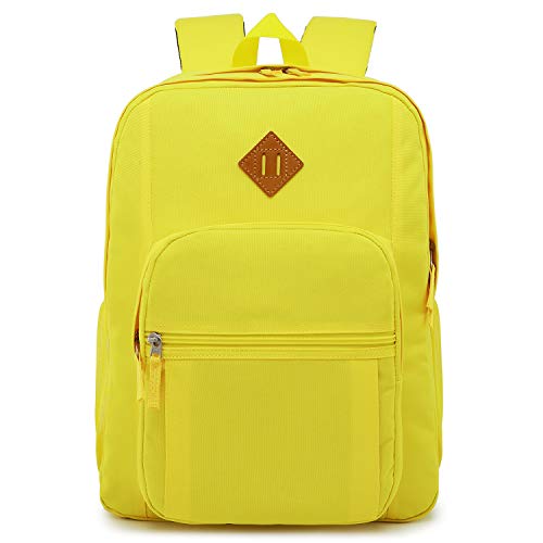 abshoo Classical Basic Womens Travel Backpack For College Men Water Resistant Bookbag (Yellow)