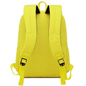 abshoo Classical Basic Womens Travel Backpack For College Men Water Resistant Bookbag (Yellow)