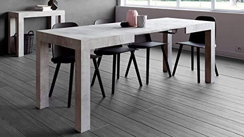 Mobili Fiver, First Extendable Table, Rustic Oak, Made in Italy