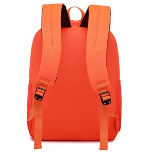abshoo Classical Basic Womens Travel Backpack For College Men Water Resistant Bookbag (Tangerine)