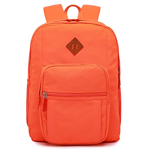 abshoo Classical Basic Womens Travel Backpack For College Men Water Resistant Bookbag (Tangerine)